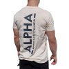 Alpha Industries BACKPRINT T tričko pánske jet stream white