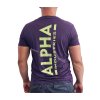 Alpha Industries BACKPRINT T tričko pánske Plum b