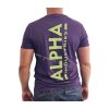 Alpha Industries BACKPRINT T tričko pánske Plum