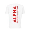Alpha Industries BACKPRINT T tričko pánske white red e