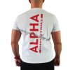 Alpha Industries BACKPRINT T tričko pánske white red c