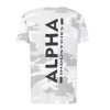 Alpha Industries BACKPRINT T white camo tričko pánske c