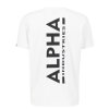 Alpha Industries BACKPRINT T white tričko pánske c