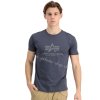 Alpha Industries Basic T Shirt Reflective Print tričko pánske greyblack reflective