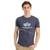 Alpha Industries Basic T Shirt Reflective Print tričko pánske greyblack reflective a