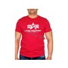 Alpha Industries Basic T-Shirt Speed Red/White tričko pánske 2