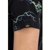 Alpha Industries Lightring AOP T tričko pánske Black PoisonGreen c