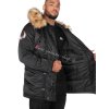 Alpha Industries N3B Airborne pánska zimná bunda black d