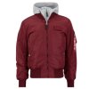 Alpha Industries zimná bunda MA 1 D Tec burgundy c