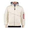 Alpha Industries zimná bunda MA 1 D Tec jet stream white a