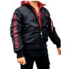 Alpha Industries zimná bunda MA 1 D Tec SE black red b