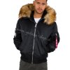Alpha Industries zimná bunda MA 1 HOODED ARCTIC black a