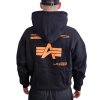 Alpha Industries LOGO BP Hoody pánska mikina black