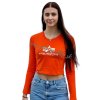 Alpha Industries Basic Cropped LS Wmn dámske tričko s dlhým rukávom atomic red a