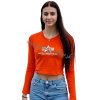 Alpha Industries Basic Cropped LS Wmn dámske tričko s dlhým rukávom atomic red