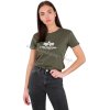 Alpha Industries New Basic T Wmn dark Olive dámske tričko c