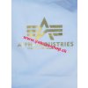 Alpha Industries New Basic T Wmn Foil Print dámske tričko white metalgold b