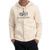 Alpha Industries Basic Zip Hoody pánska mikina jet stream white