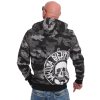 Yakuza mikina pánska s kapucňou TWEAK HOB 23012 camouflage grey A