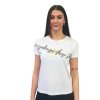 Alpha Industries New Basic T Wmn Foil Print White Yellow Gold