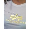Alpha Industries New Basic T Wmn Foil Print White Yellow Gold b