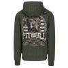 Pitbull West Coast mikina s kapucňou TROUBLEMAKER green (Farba zelená, Veľkosť pánska 3XL)
