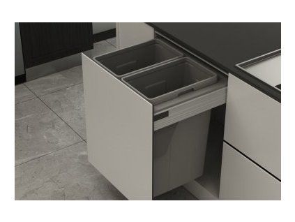 Odpadkový koš Elegance, šedý plast