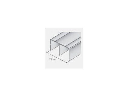 Horní profil S05 černá RAL 9005  002