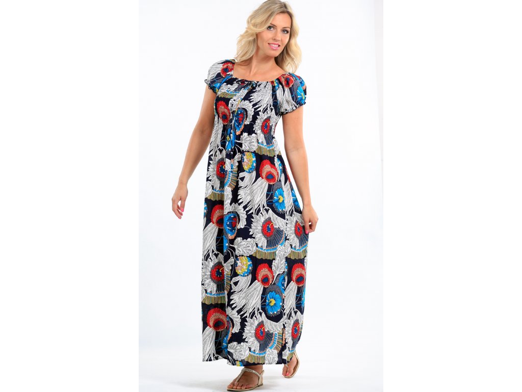 Dlouhé dámské letní šaty barevné - Noel boutique