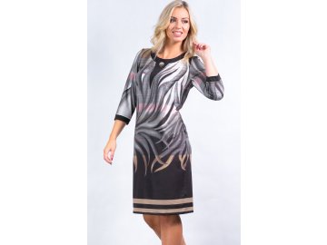Elegantní úpletové šaty i pro plnoštíhlé K7155
