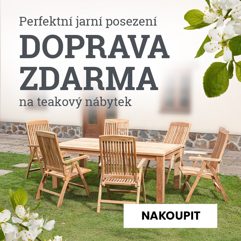 Doprava zdarma na teakový nábytek - Tel