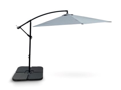 Zahradní slunečník Hook pr. 3m šedý + závaží