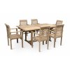 Faisal I. hranatý zahradní nábytek teak set 1+6 (4)