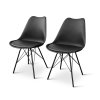 Moderní jídelní židle Eco černá (2)