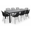 Moderní zahradní set Viking XL + 8x křeslo GABY černé (1)