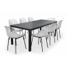 Moderní zahradní set Viking XL + 8x židle GABY šedá (1)