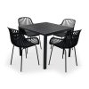Elegantní zahradní set Viking M + 4x křeslo GABY černé (2)