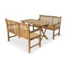 Zahradní set z akácie COPENHAGEN + 2x lavice Kory (3)