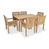Zahradní nábytek teak stůl GARDEN I. + 6x křeslo Kingsbury (3)