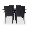 Zahradní jídelní set Klaudie černý + 4x židle PARIS (3)