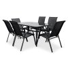 Zahradní jídelní set Klaudie černý + 6x židle RAMADA (2)