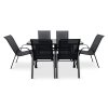 Zahradní jídelní set Klaudie černý + 6x židle RAMADA (3)