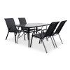Zahradní jídelní set Porto 140cm + 4x kovová židle Ramada
