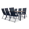 Zahradní jídelní set Milano + 6x kovová židle Pia (4)