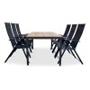 Zahradní jídelní set Milano + 6x kovová židle Pia (1)