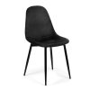 Sametová jídelní židle MARIE černá (1)