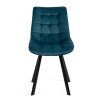Sametová jídelní židle BELLA tyrkysová (2)