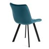 Sametová jídelní židle BELLA tyrkysová (4)