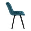 Sametová jídelní židle BELLA tyrkysová (3)