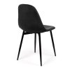 Sametová jídelní židle MARIE černá (4)